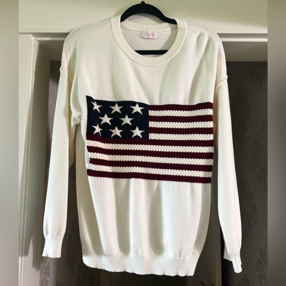 Oversized American Flag Sweater